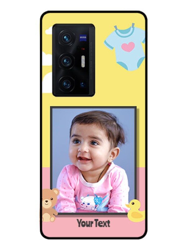 Custom Vivo X70 Pro Plus 5G Photo Printing on Glass Case - Kids 2 Color Design
