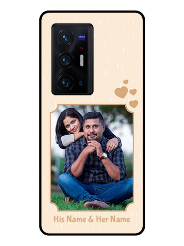 Custom Vivo X70 Pro Plus 5G Custom Glass Phone Case - with confetti love design