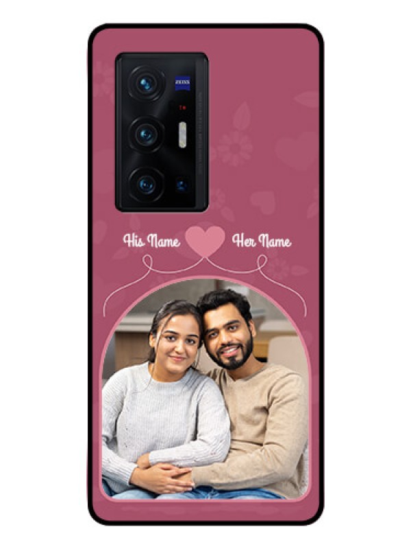 Custom Vivo X70 Pro Plus 5G Photo Printing on Glass Case - Love Floral Design