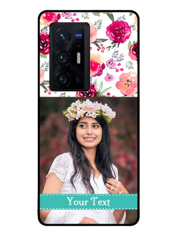 Custom Vivo X70 Pro Plus 5G Custom Glass Phone Case - Watercolor Floral Design