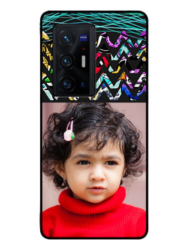 Custom Vivo X70 Pro Plus 5G Personalized Glass Phone Case - Neon Abstract Design