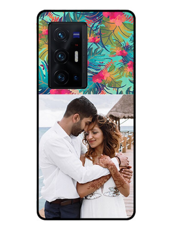 Custom Vivo X70 Pro Plus 5G Photo Printing on Glass Case - Watercolor Floral Design