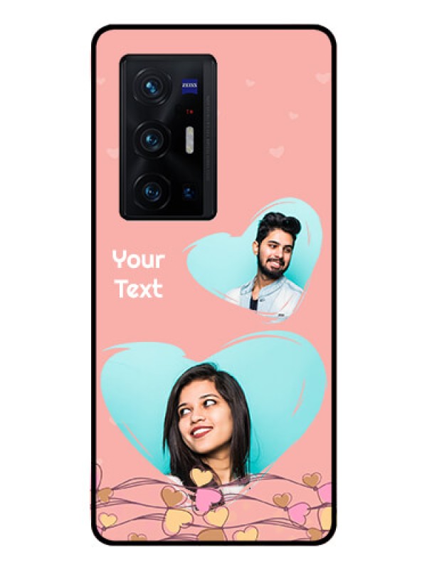 Custom Vivo X70 Pro Plus 5G Custom Glass Mobile Case - Love Doodle Design