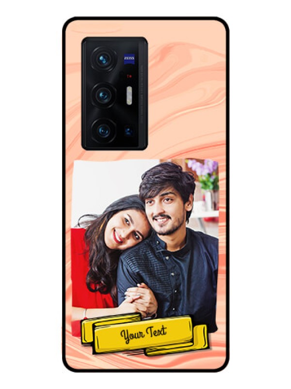 Custom Vivo X70 Pro Plus 5G Personalized Glass Phone Case - Marble Texture Design