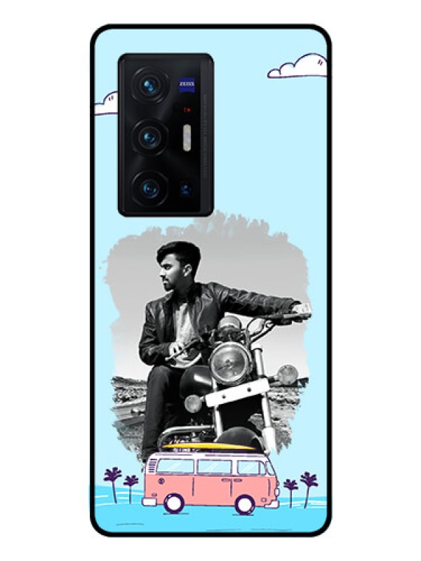 Custom Vivo X70 Pro Plus 5G Photo Printing on Glass Case - Travel & Adventure Design