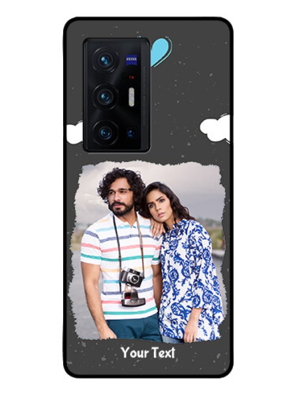 Custom Vivo X70 Pro Plus 5G Custom Glass Phone Case - Splashes with love doodles Design