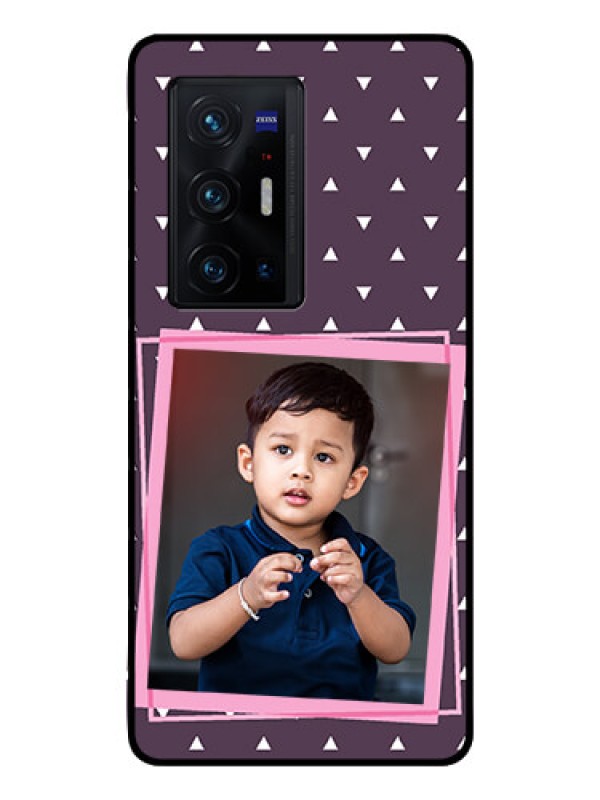 Custom Vivo X70 Pro Plus 5G Custom Glass Mobile Case - Triangle Pattern Dotted Design