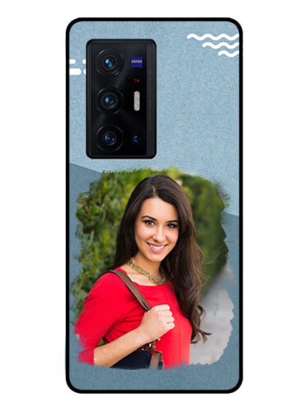 Custom Vivo X70 Pro Plus 5G Custom Glass Mobile Case - Grunge Line Art Design