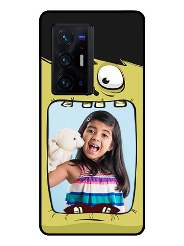 Custom Vivo X70 Pro Plus 5G Personalized Glass Phone Case - Cartoon monster back case Design