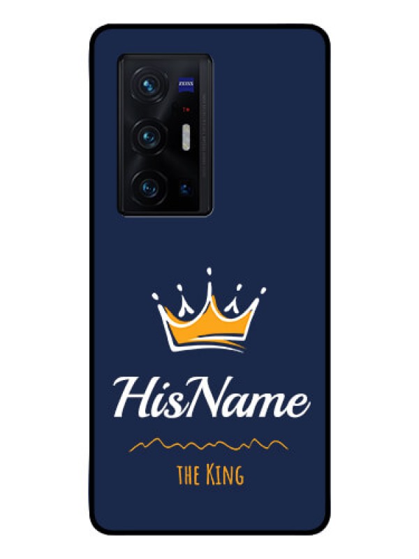 Custom Vivo X70 Pro Plus 5G Glass Phone Case King with Name