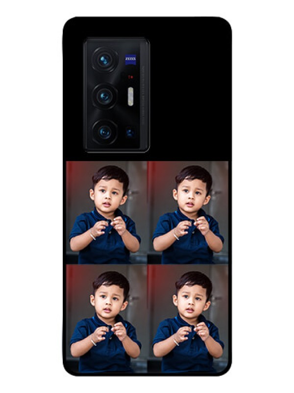 Custom Vivo X70 Pro Plus 5G 4 Image Holder on Glass Mobile Cover