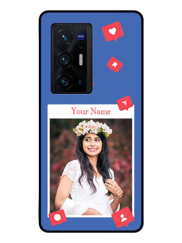 Custom Vivo X70 Pro Plus 5G Custom Glass Phone Case - Like Share And Comment Design