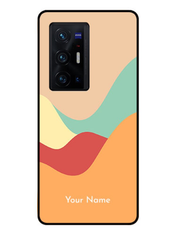 Custom Vivo X70 Pro Plus 5G Personalized Glass Phone Case - Ocean Waves Multi-colour Design
