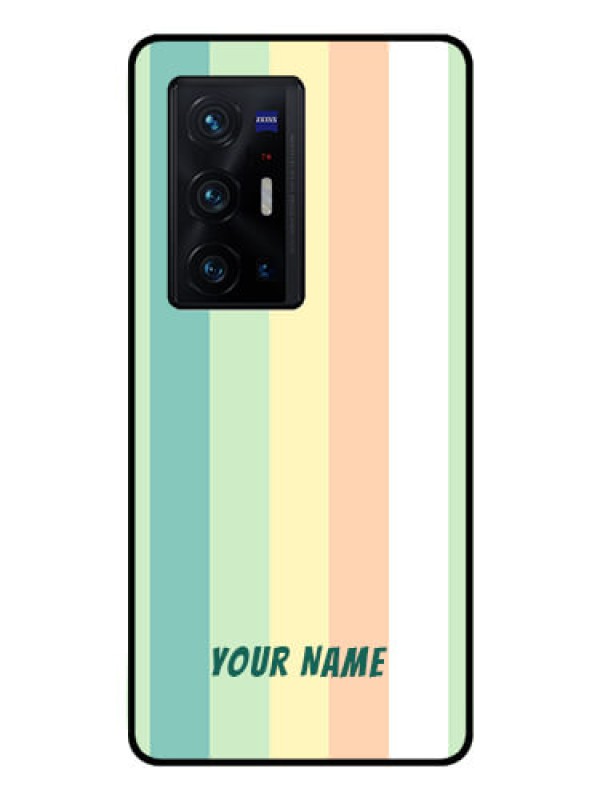 Custom Vivo X70 Pro Plus 5G Photo Printing on Glass Case - Multi-colour Stripes Design