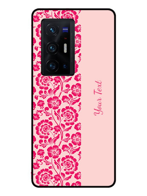Custom Vivo X70 Pro Plus 5G Custom Glass Phone Case - Attractive Floral Pattern Design