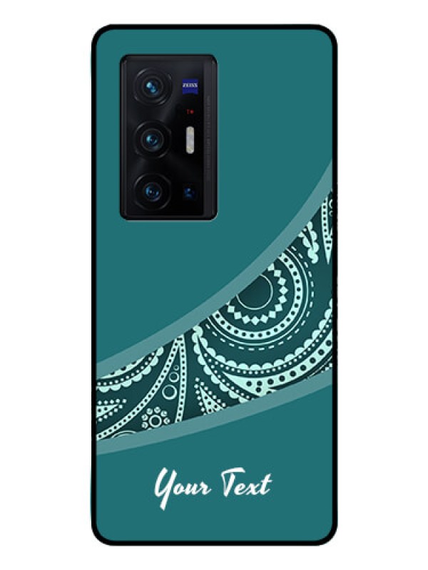 Custom Vivo X70 Pro Plus 5G Photo Printing on Glass Case - semi visible floral Design