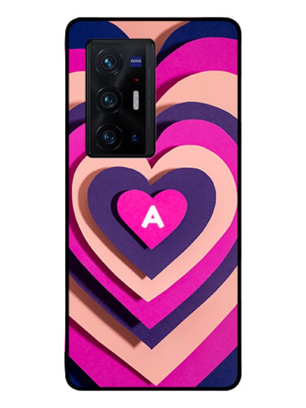 Custom Vivo X70 Pro Plus 5G Custom Glass Mobile Case - Cute Heart Pattern Design