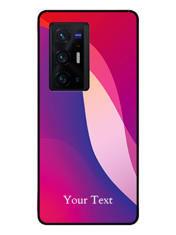 Custom Vivo X70 Pro Plus 5G Personalized Glass Phone Case - Digital abstract Overlap Design