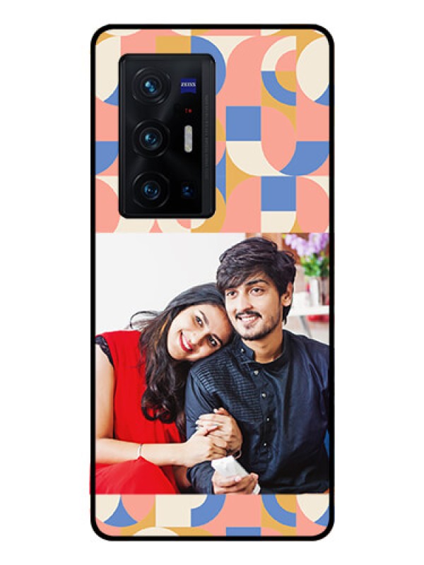 Custom Vivo X70 Pro Plus 5G Photo Printing on Glass Case - Semi-circle Maze Pattern Design