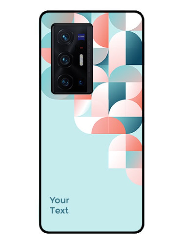 Custom Vivo X70 Pro Plus 5G Custom Glass Phone Case - Stylish Semi-circle Pattern Design