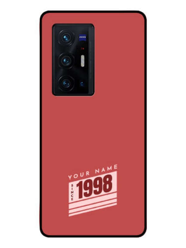 Custom Vivo X70 Pro Plus 5G Custom Glass Phone Case - Red custom year of birth Design