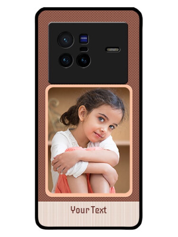 Custom Vivo X80 5G Custom Glass Phone Case - Simple Pic Upload Design