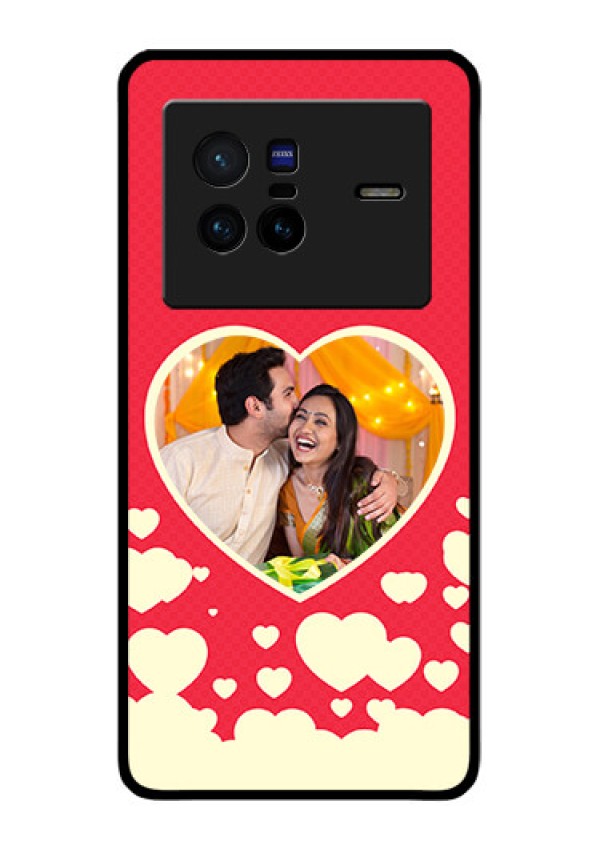 Vivo X80 5G Custom Glass Mobile Case - Love Symbols Phone Cover Design