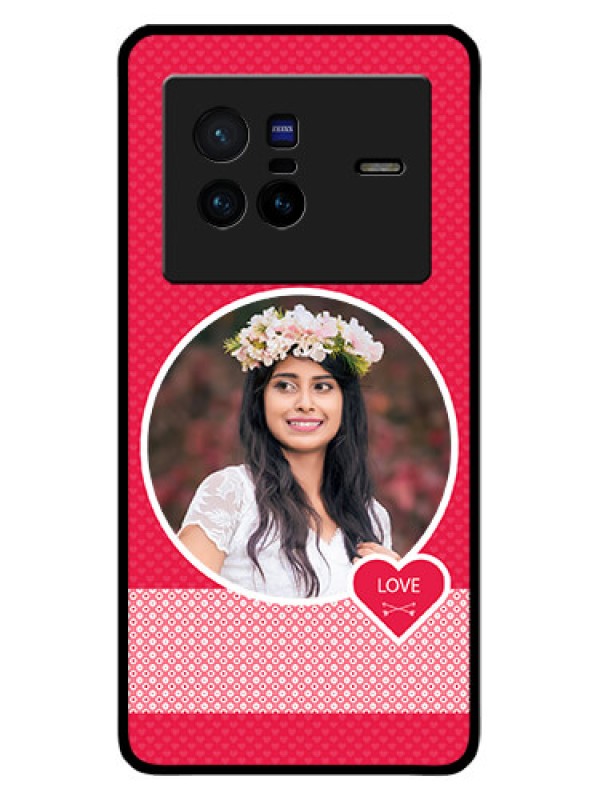 Custom Vivo X80 5G Personalised Glass Phone Case - Pink Pattern Design