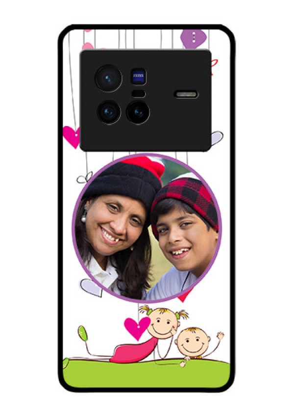 Vivo X80 5G Photo Printing on Glass Case - Cute Kids Phone Case Design