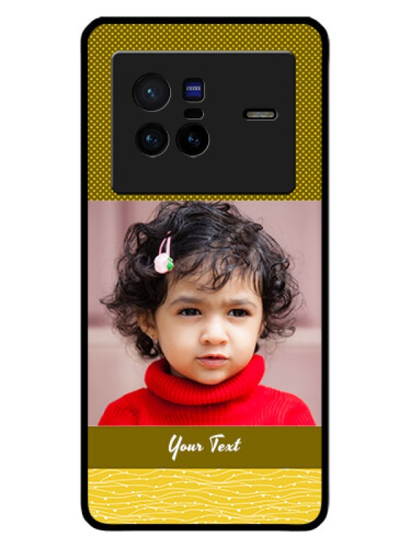 Custom Vivo X80 5G Custom Glass Phone Case - Simple Green Color Design