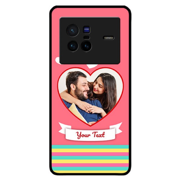 Vivo X80 5G Photo Printing on Glass Case - Love Doodle Design