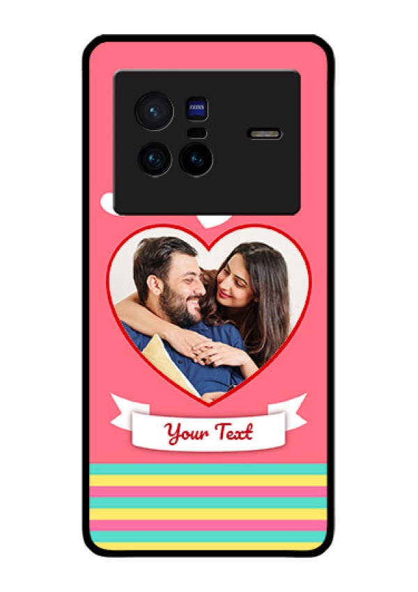 Vivo X80 5G Photo Printing on Glass Case - Love Doodle Design