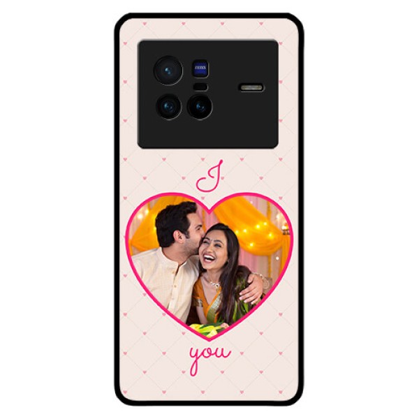 Vivo X80 5G Custom Glass Mobile Case - Heart Shape Design