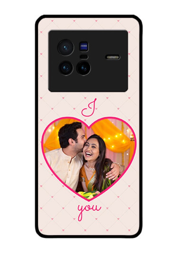Vivo X80 5G Custom Glass Mobile Case - Heart Shape Design