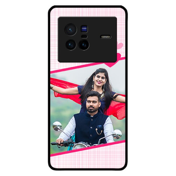 Vivo X80 5G Custom Glass Phone Case - Love Shape Heart Design