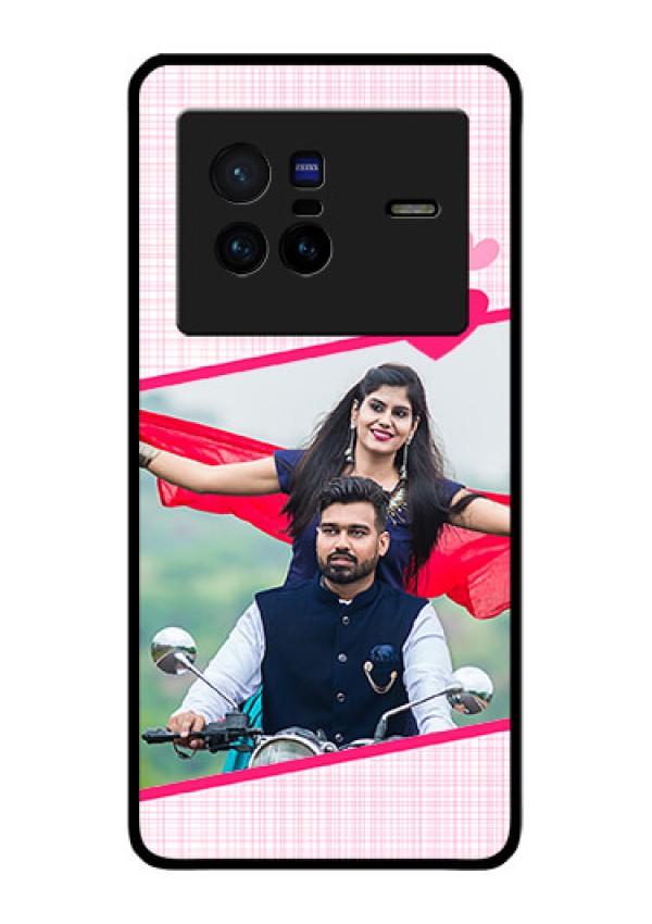 Vivo X80 5G Custom Glass Phone Case - Love Shape Heart Design