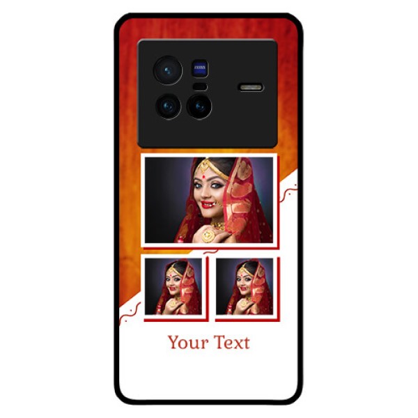 Vivo X80 5G Custom Glass Phone Case - Wedding Memories Design