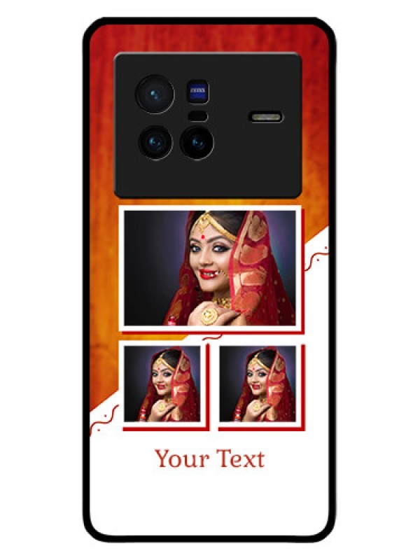 Custom Vivo X80 5G Custom Glass Phone Case - Wedding Memories Design
