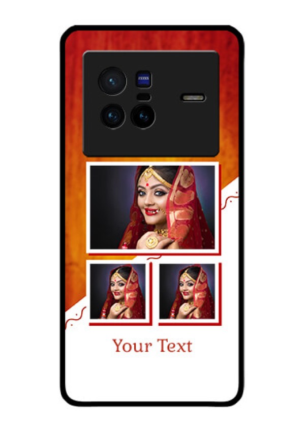 Vivo X80 5G Custom Glass Phone Case - Wedding Memories Design