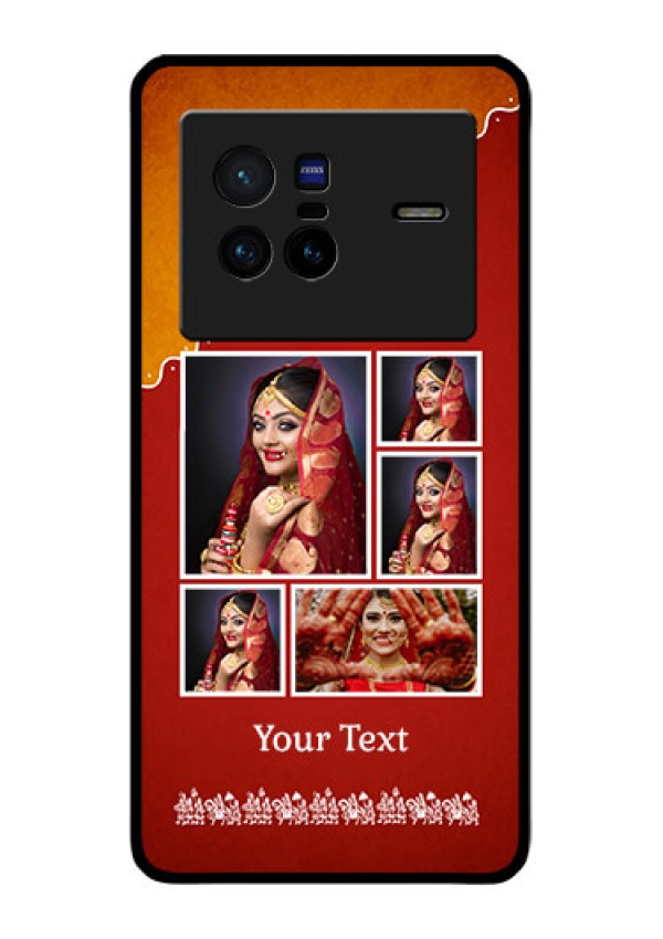 Vivo X80 5G Personalized Glass Phone Case - Wedding Pic Upload Design