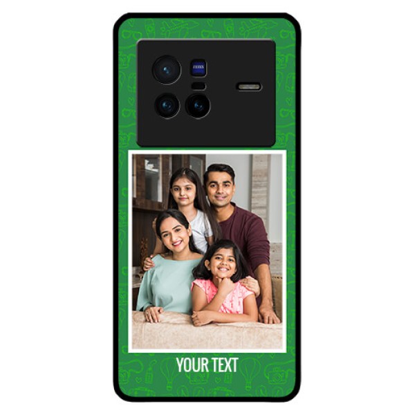 Vivo X80 5G Personalized Glass Phone Case - Picture Upload Design