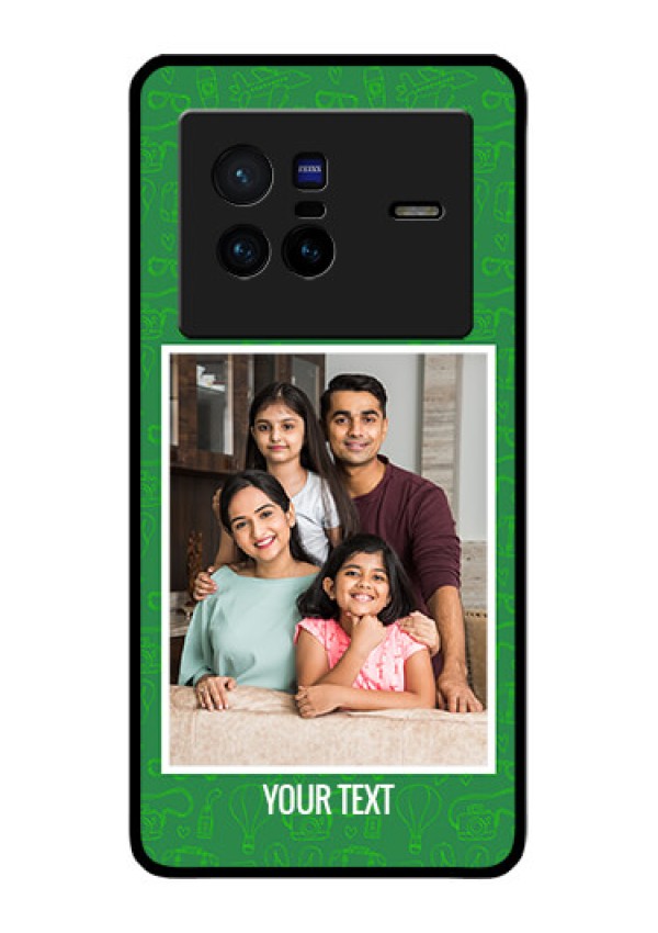 Vivo X80 5G Personalized Glass Phone Case - Picture Upload Design