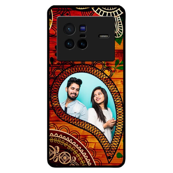 Vivo X80 5G Personalized Glass Phone Case - Abstract Colorful Design