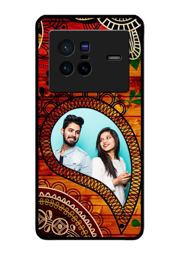 Vivo X80 5G Personalized Glass Phone Case - Abstract Colorful Design