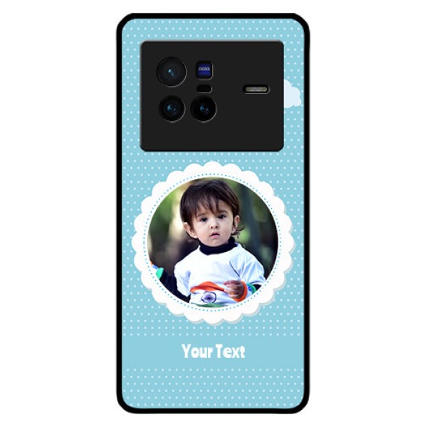 Vivo X80 5G Personalised Glass Phone Case - Violet Pattern Design