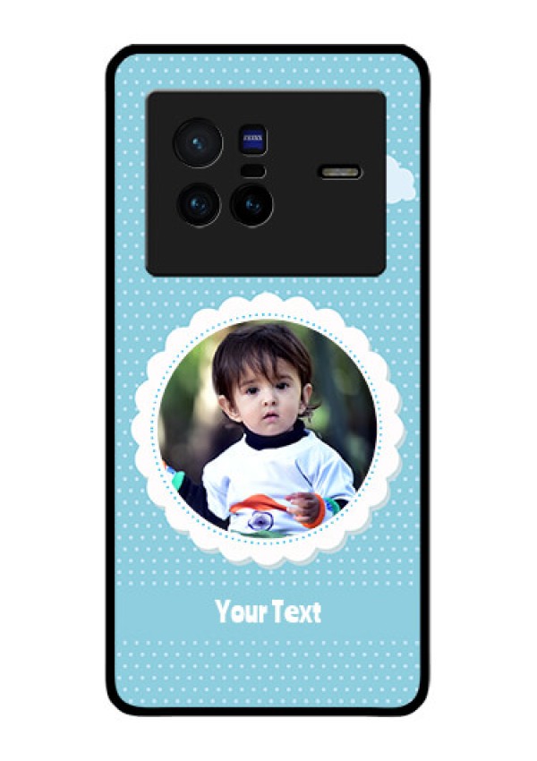 Vivo X80 5G Personalised Glass Phone Case - Violet Pattern Design