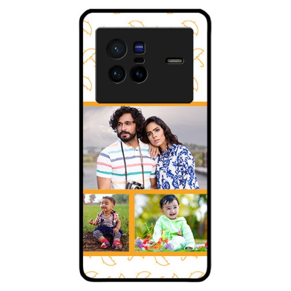 Vivo X80 5G Custom Glass Mobile Case - Yellow Pattern Design
