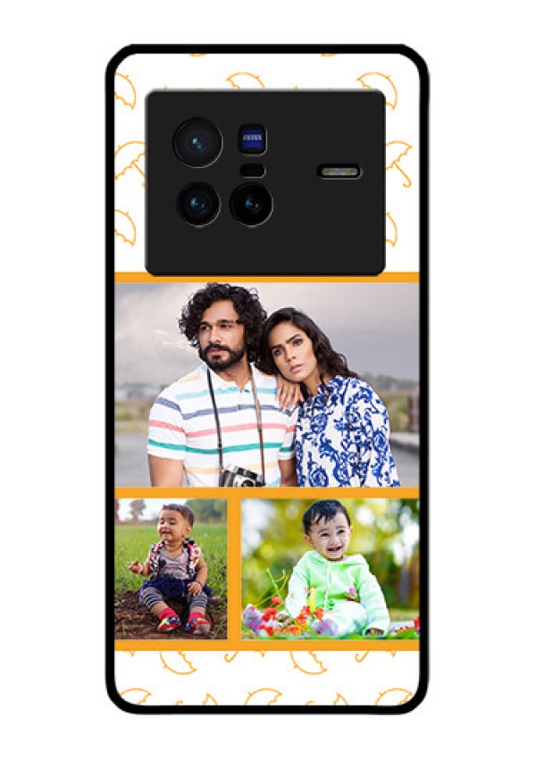 Vivo X80 5G Custom Glass Mobile Case - Yellow Pattern Design