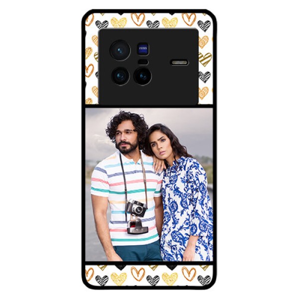 Vivo X80 5G Photo Printing on Glass Case - Love Symbol Design