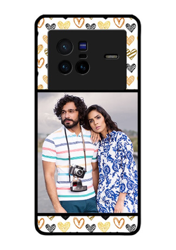 Vivo X80 5G Photo Printing on Glass Case - Love Symbol Design